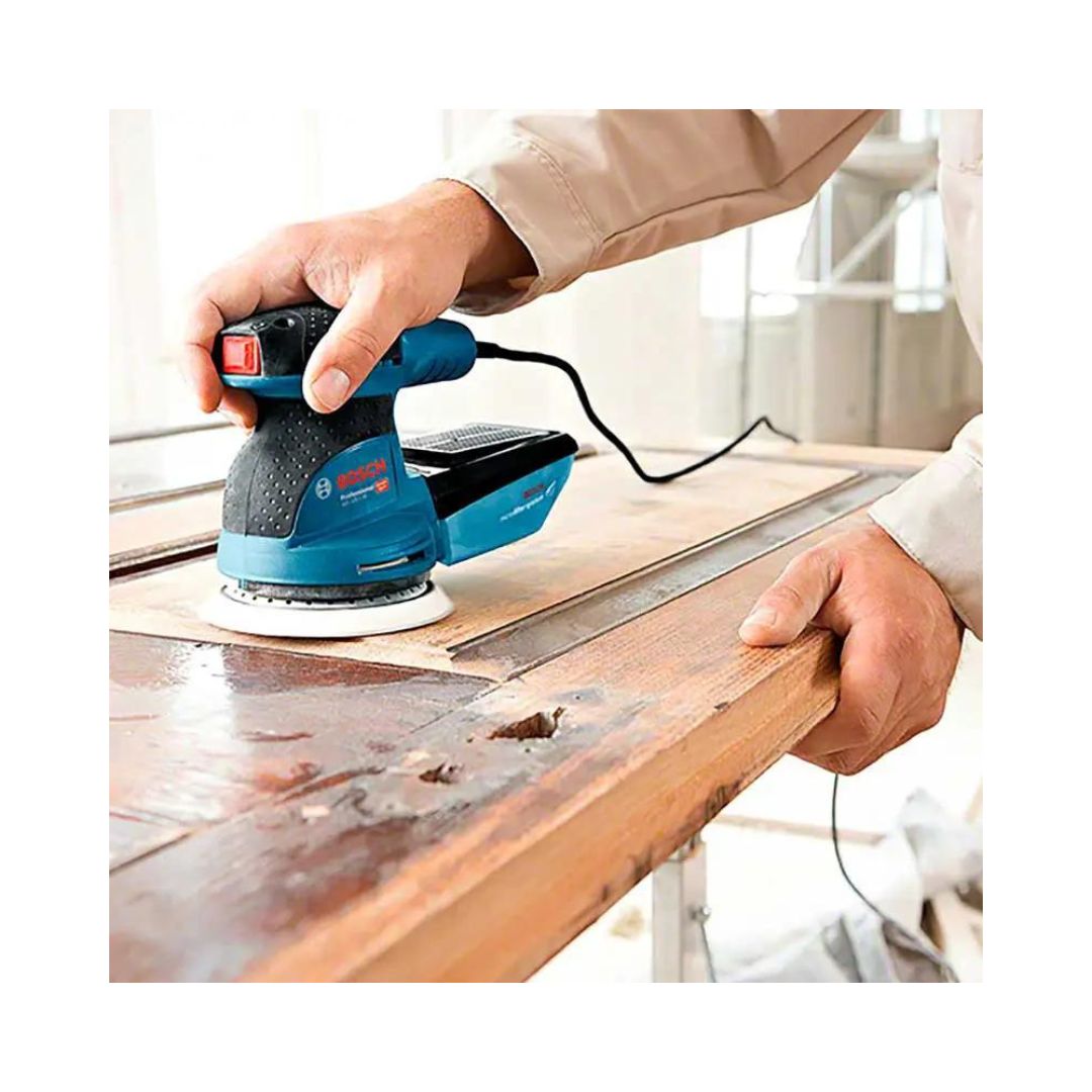 LIJADORA EXCÉNTRICA PROFESSIONAL GEX 125-1 AE BOSCH 06013875G0 DE 1/4” CON 220W Y 14,000ORPM