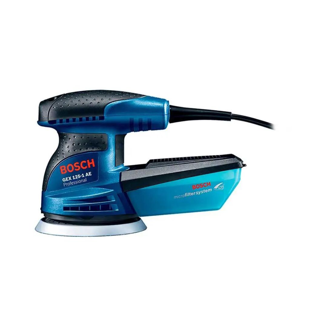 LIJADORA EXCÉNTRICA PROFESSIONAL GEX 125-1 AE BOSCH 06013875G0 DE 1/4” CON 220W Y 14,000ORPM