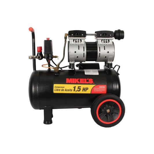 COMPRESOR DE AIRE MIKEL'S CALA-1.5 DE 1.5HP Y 24LTS., LIBRE DE ACEITE