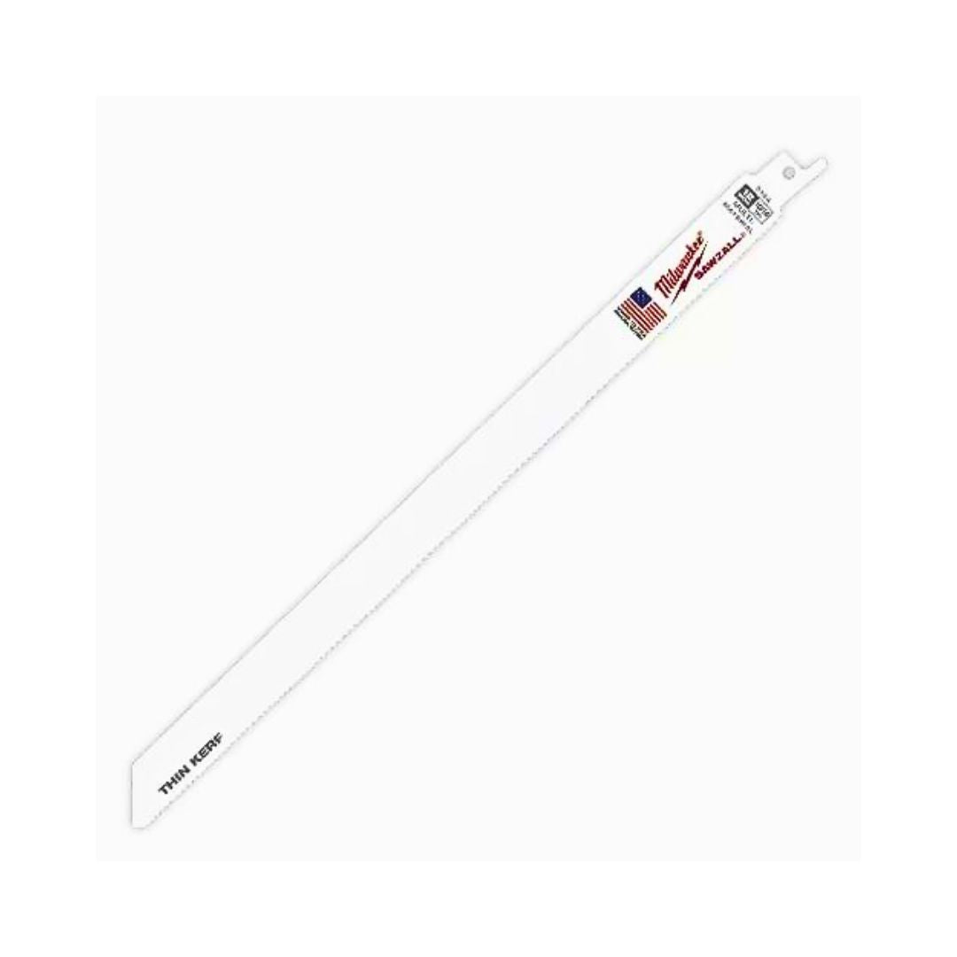 SEGUETA PARA SIERRA SABLE BIMETAL MILWAUKEE 48-00-5194 DE 12 X 10/14 DIENTES POR PULGADA PARA METAL, MADERA Y PLASTICO, CONTIENE 5 PIEZAS