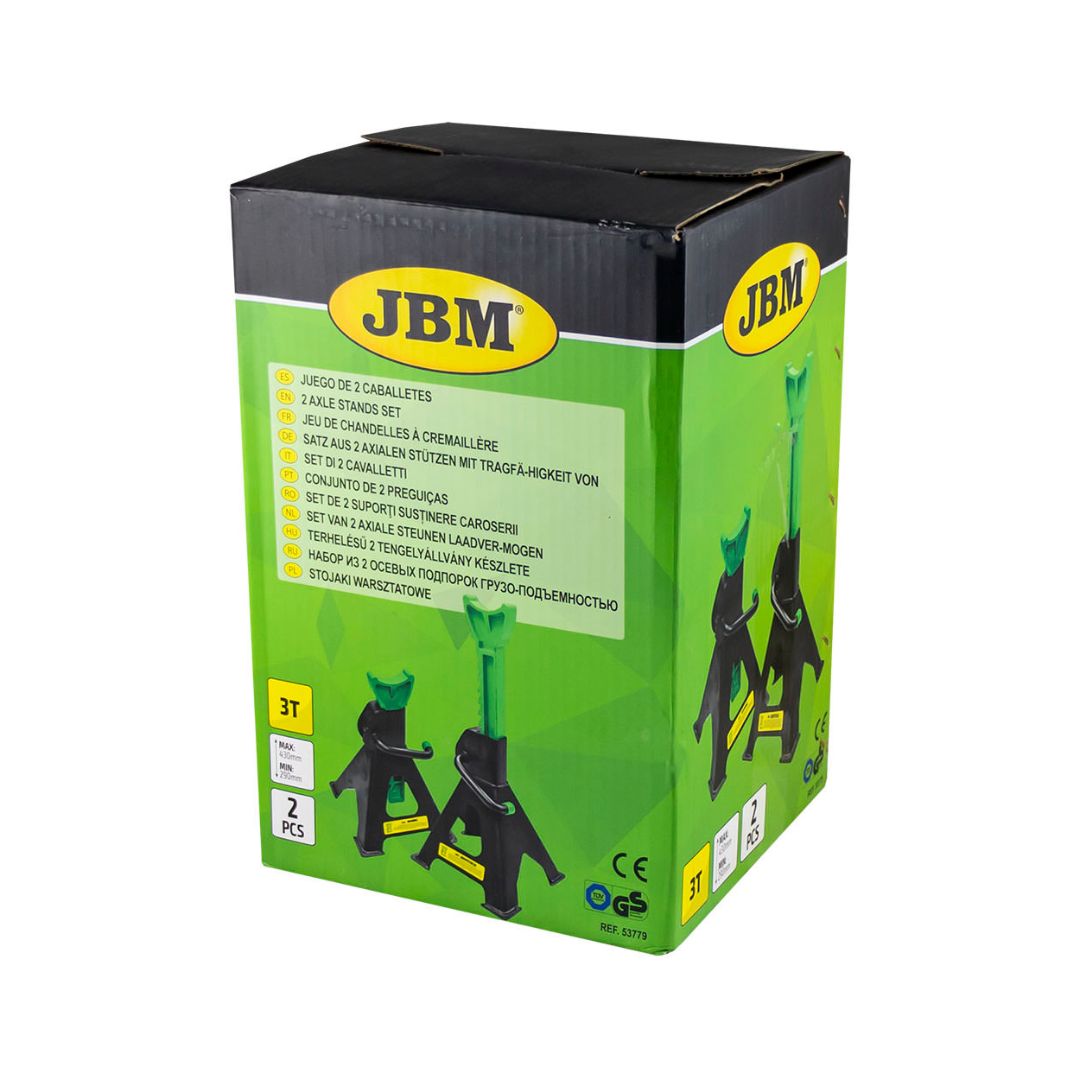 JUEGO DE 2 CABALLETES JBM 53779 DE TORRE PARA 3 TONELADAS