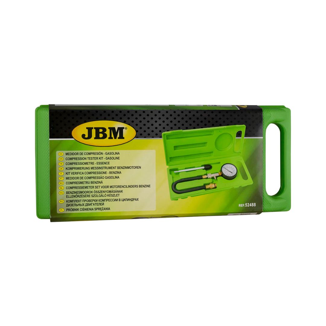 MEDIDOR DE COMPRESIÓN GASOLINA JBM 52488 0-300PSI