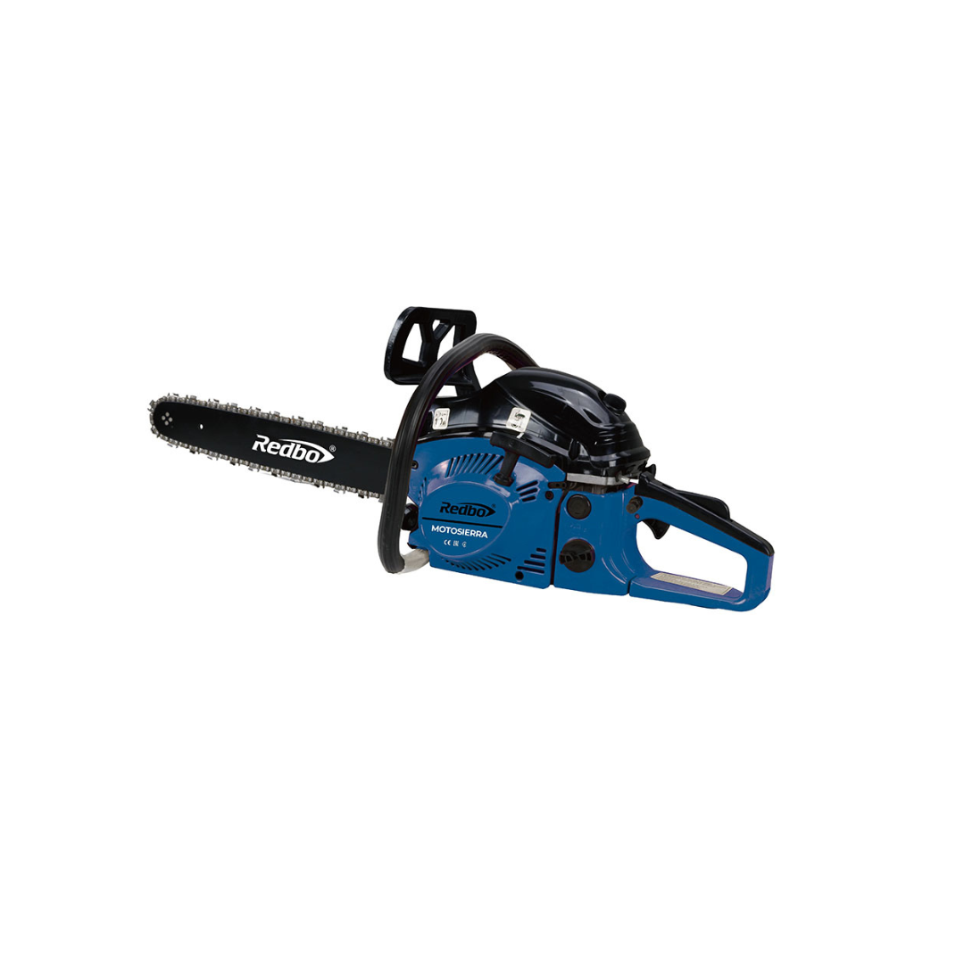 MOTOSIERRA A GASOLINA DE 52CC REDBO RB-YJ-5220 CON ESPADA DE CORTE DE 20 PULG MOTOR 2 TIEMPOS PESA 7 KG