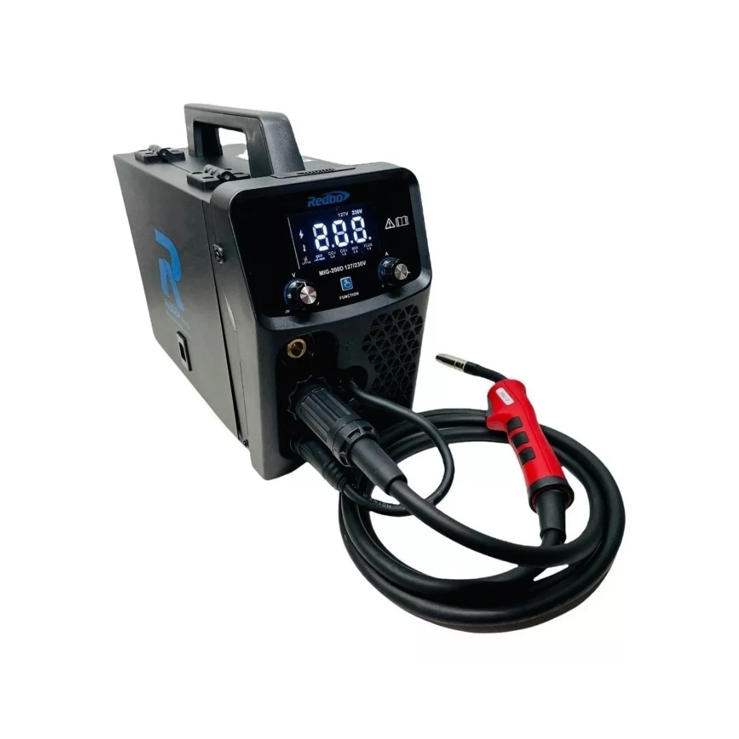 SOLDADORA INVERTER REDBO MIG-200D NEGRA 50Hz/60Hz 127V