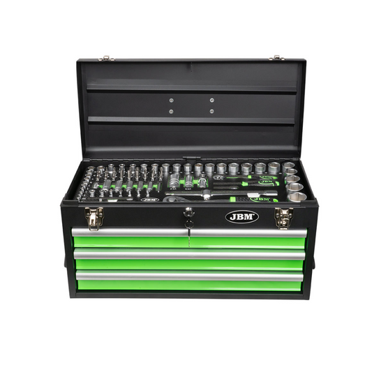 CAJA DE HERRAMIENTAS METALICA C/3 PANELES FRONTALES 143 PIEZAS