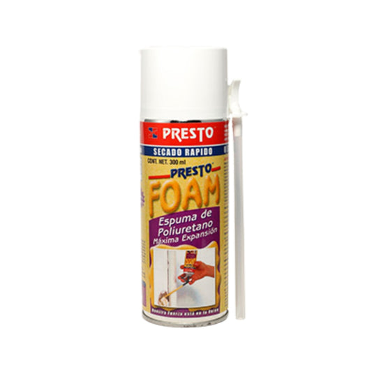 Espuma de Poliuretano Presto Foam 300ml | Sellador Expansivo Aislante