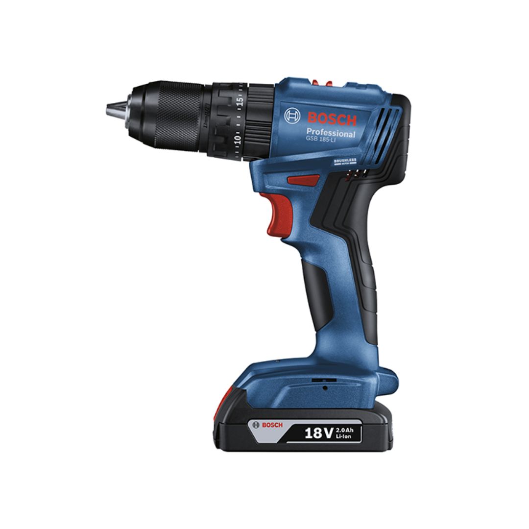 ROTOMARTILLO BOSCH 06019K31G0 GSB 185-LI DE 1/2” CON 18V INCLUYE 2 BATERÍAS Y MALETÍN