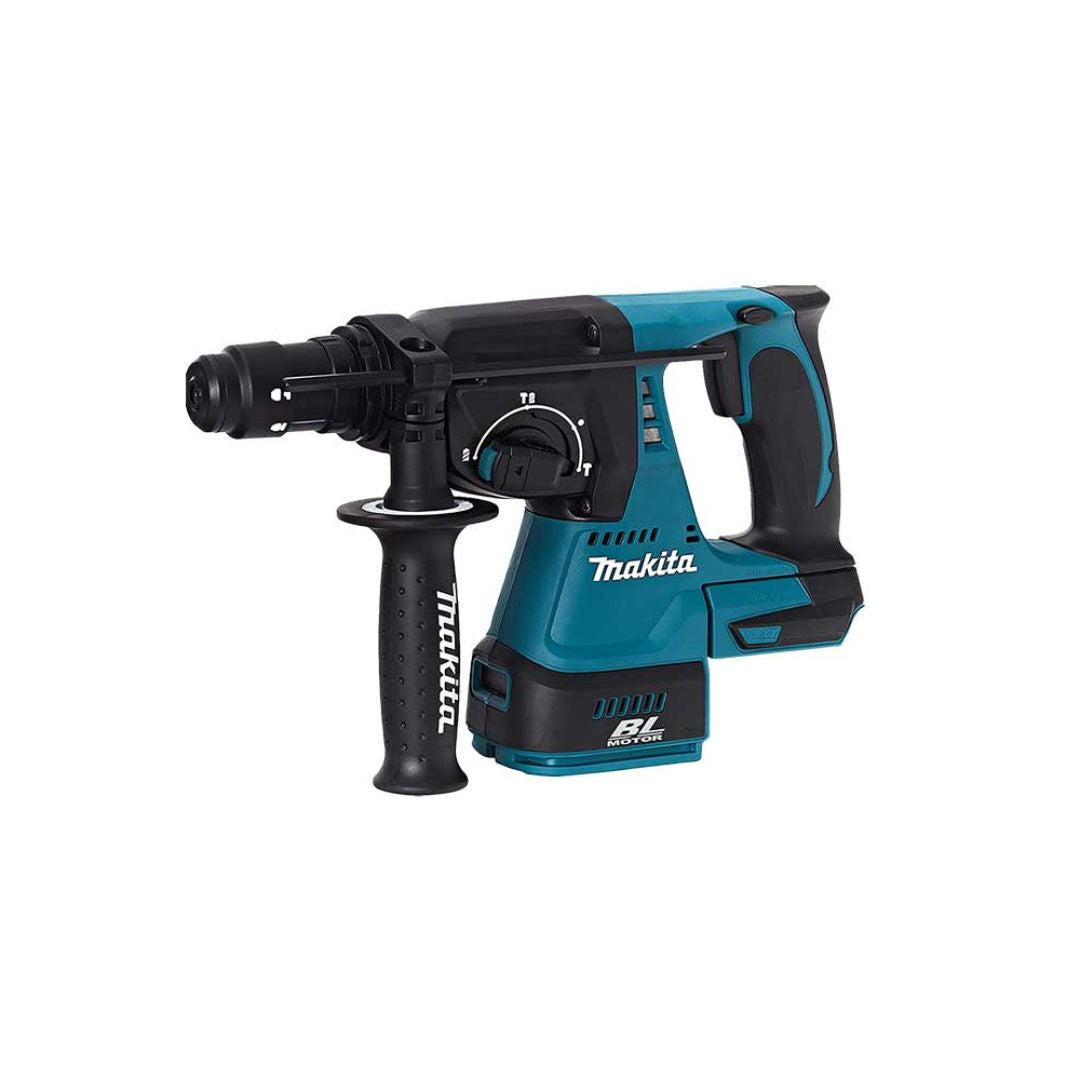ROTOMARTILLO INALAMBRICO SDS PLUS MAKITA DHR242STX2 SIN CARBONES CON 1 BATERÍA DE 5 AMP + KIT DE 14 BROCAS Y CINCEL SDS