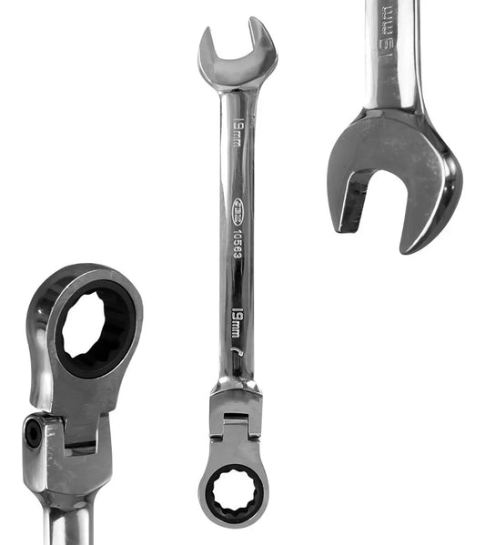 JUEGO DE 12 LLAVES COMBINADAS CON MATRACA DE 8 A 19 MM JBM