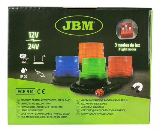 LUZ GIRATORIA DE ADVERTENCIA DE PERFIL BAJO COLOR AMBAR