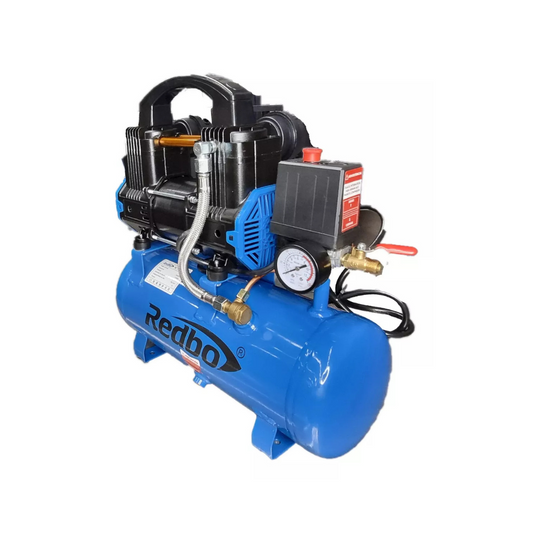 COMPRESOR DE 9 LITROS REDBO AC-1100*1-9L LIBRE DE ACEITE CON 1100 WATTS Y 127V