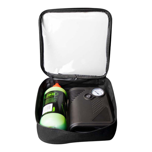 KIT DE REPARACION DE NEUMATICOS LÍQUIDO Y COMPRESOR