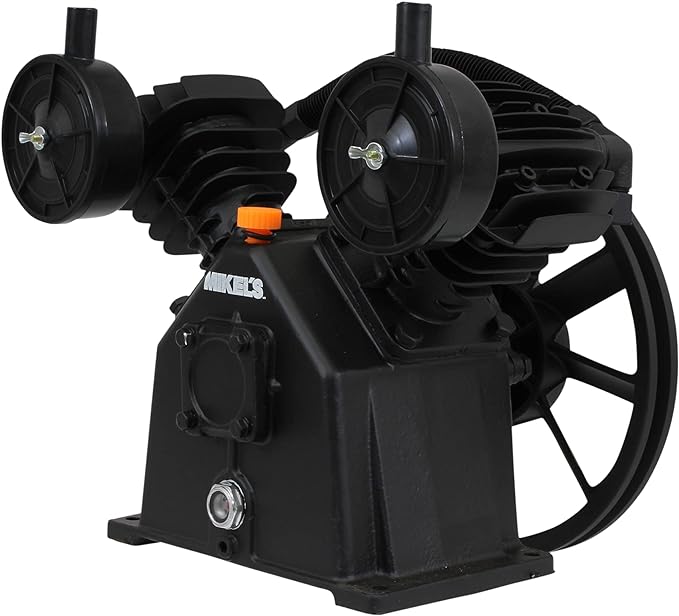 CABEZA PARA COMPRESOR DE AIRE MIKEL'S CPC-2 DE 2HP Y 8.2CFM HECHO DE HIERRO FUNDIDO CON 2 CILINDROS DE 51MM
