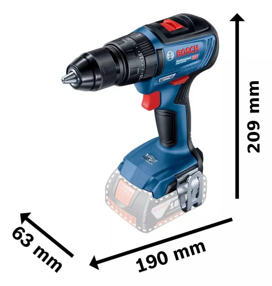 TALADRO ROTOMARTILLO DE IMPACTO PROFESSIONAL GSB 18V-50 BOSCH 06019H51E2 BRUSHLESS SIN BATERÍA