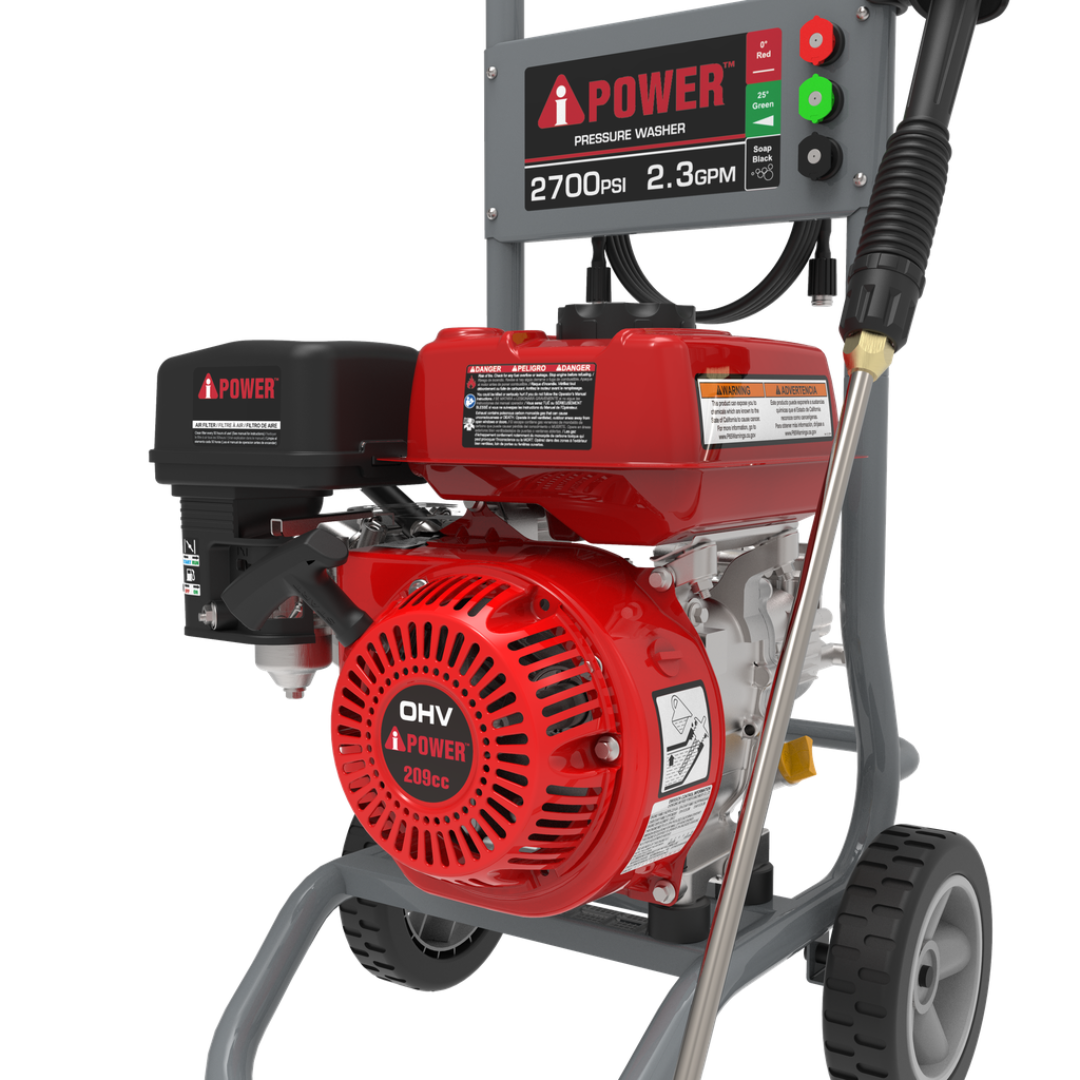 HIDROLAVADORA A GASOLINA AIPOWER APW2700, 2700PSI MOTOR 196 CC BOMBA AXIAL DE 3 PISTONES