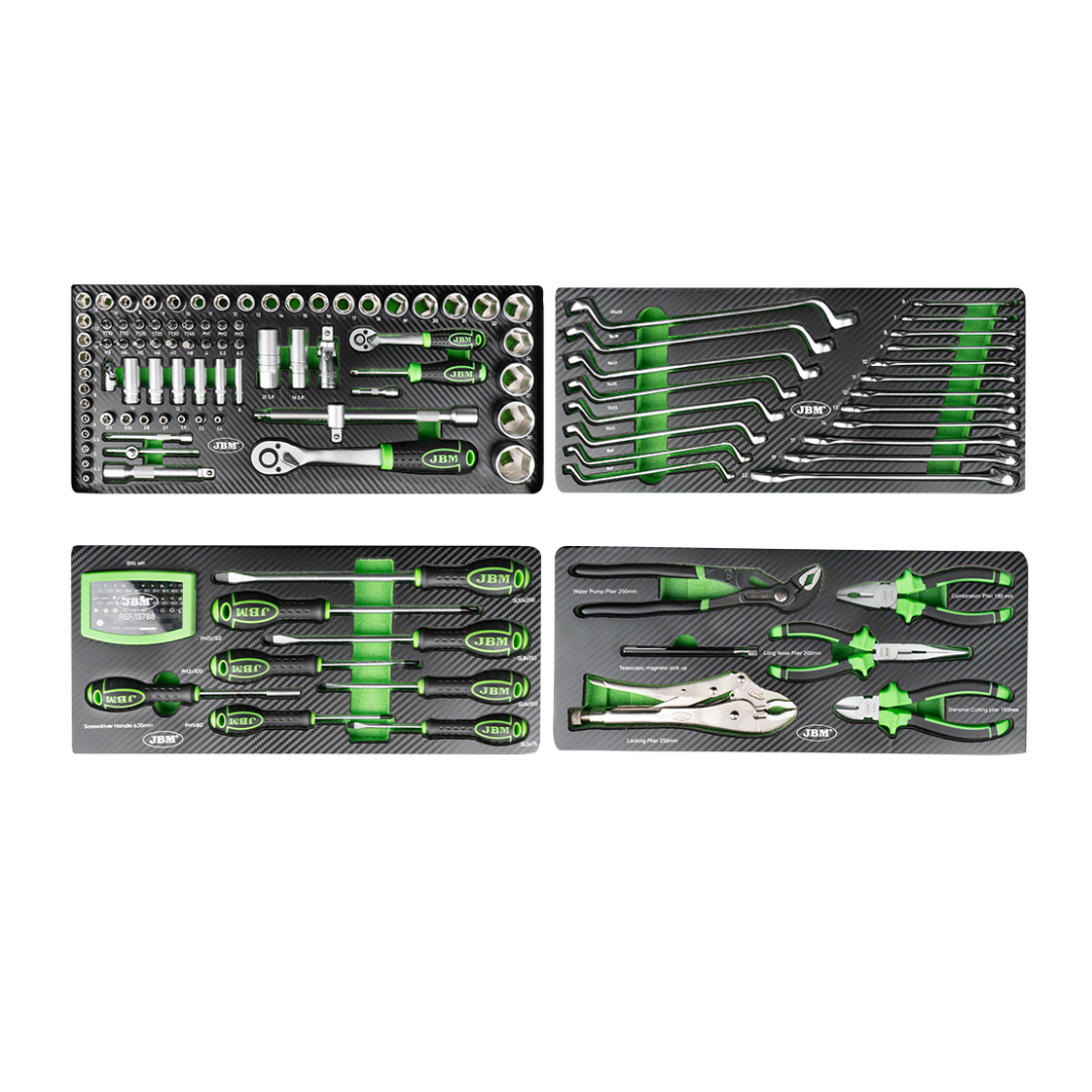 CAJA DE HERRAMIENTAS METALICA C/3 PANELES FRONTALES 143 PIEZAS