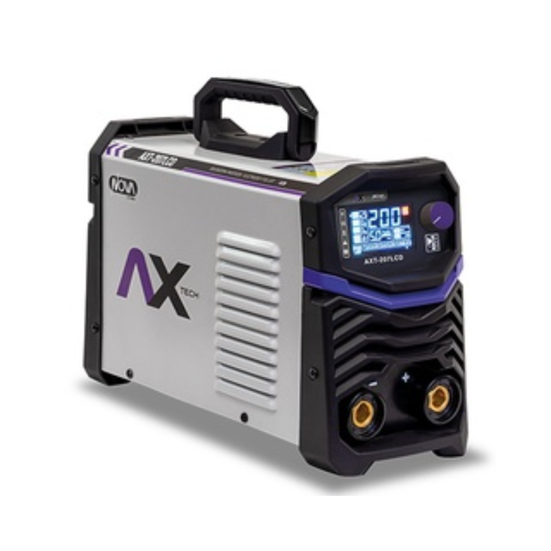 SOLDADORA INVERSOR AX TECH 207LCD ELECTRODO Y TIG LIFT 200A BI VOLTAJE PANTALLA LCD