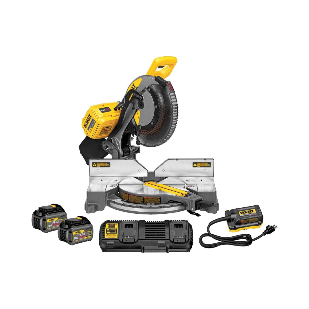 SIERRA DE INGLETE DEWALT DHS716AT2 FLEXVOLT DE 12” CON 60V INCLUYE 2 BATERÍAS Y CARGADOR
