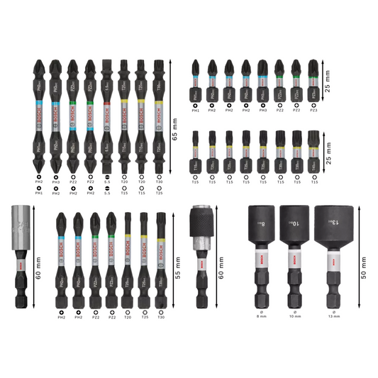 Sets de puntas de atornillar Bosch 36 piezas PRO Impact