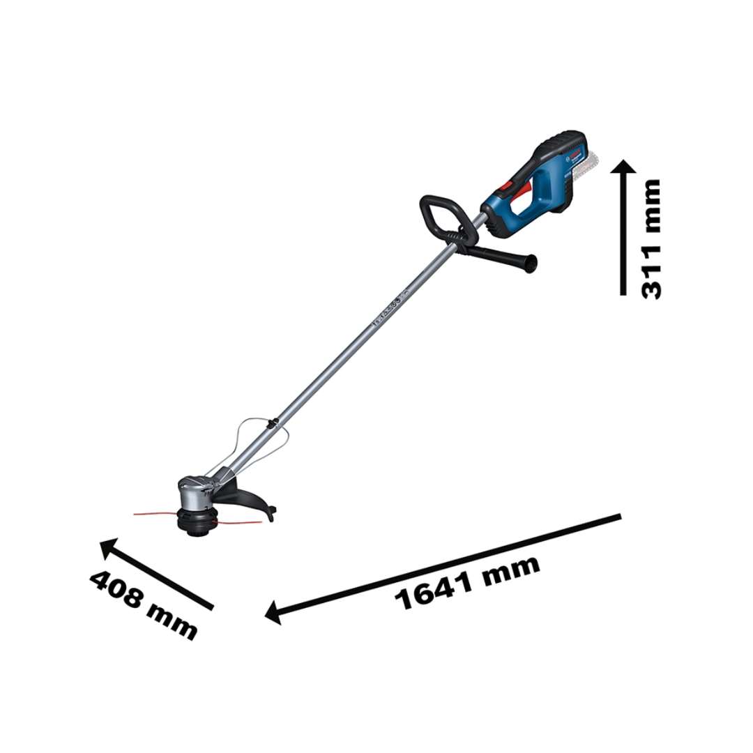 DESBROZADORA INALAMBRICA 18V BRUSHLESS BOSCH GRT 18V-33 INCLUYE CABEZAL CON HILO DE NYLON