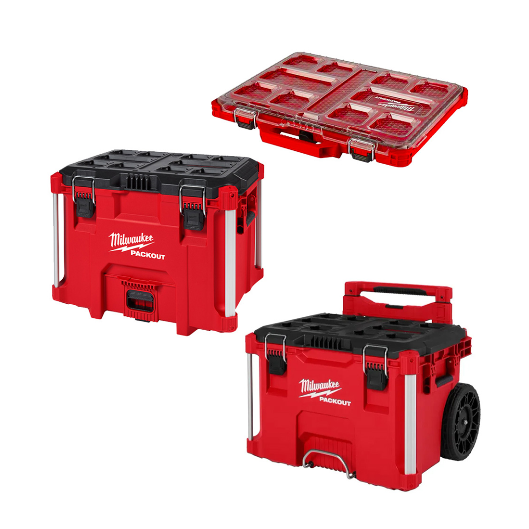 COMBO PACKOUT MILWAUKEE P424-4822 DE 3 CAJAS DE HERRAMIENTAS