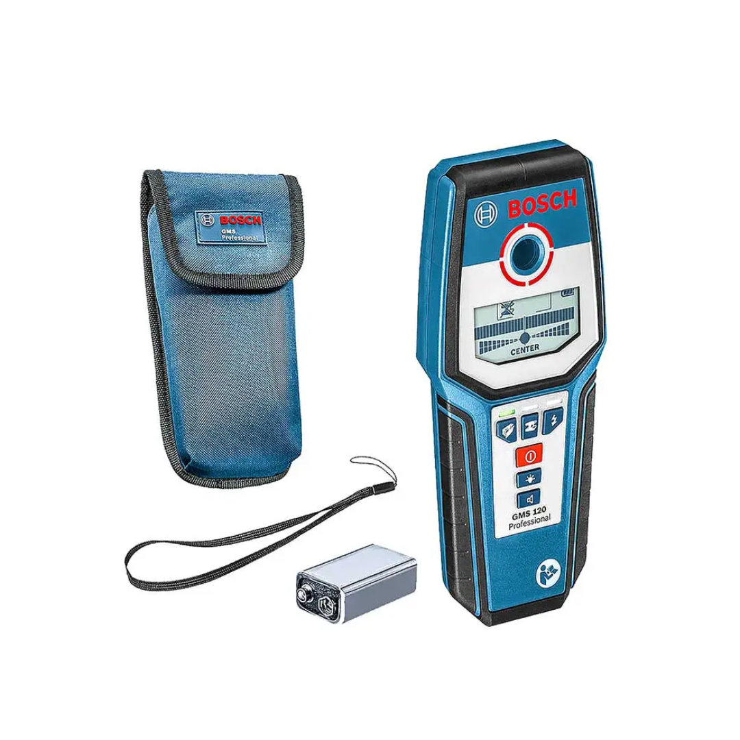 DETECTOR DE MATERIALES BOSCH GMS 120 PARA METAL, MADERA, METALES NO FERROSOS Y CONDUC