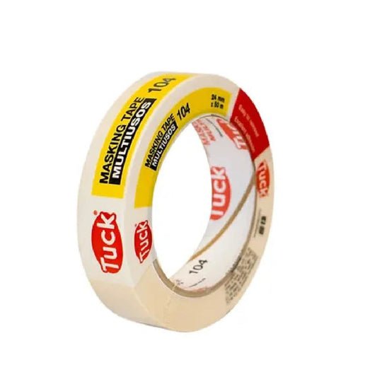 CINTA MASKING TAPE 104 TUK 100401 DE 1" X 50M USO GENERAL, LINEA SUPER ECONOMICA