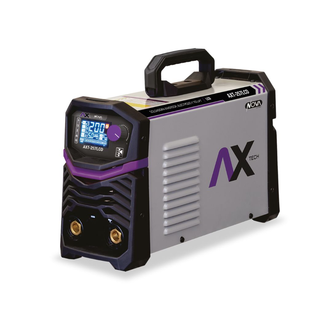 COMBO SOLDADORA/INVERSOR 250A AXTECH 257LCD-C3 MAS MOCHILA PARA HERRAMIENTA, CARETA, GUANTES Y ESQUINA MAGNETICA