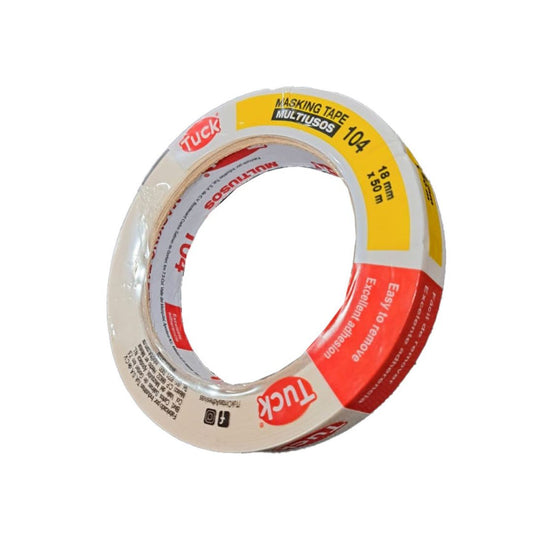 CINTA MASKING TAPE 104 TUK 100400 DE 3/4" X 50M USO GENERAL, LINEA SUPER ECONOMICA