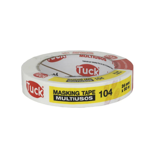 CINTA MASKING TAPE 104 TUK 100401 DE 1" X 50M USO GENERAL, LINEA SUPER ECONOMICA