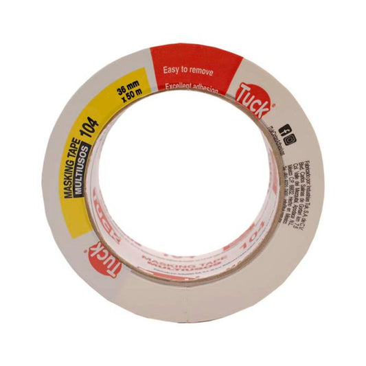 CINTA MASKING TAPE 104 TUK 100402 DE 1 1/2" X 50M USO GENERAL, LINEA SUPER ECONOMICA