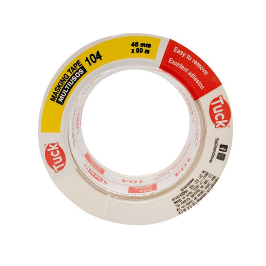 CINTA MASKING TAPE 104 TUK 100403 DE 2" X 50M USO GENERAL, LINEA SUPER ECONOMICA
