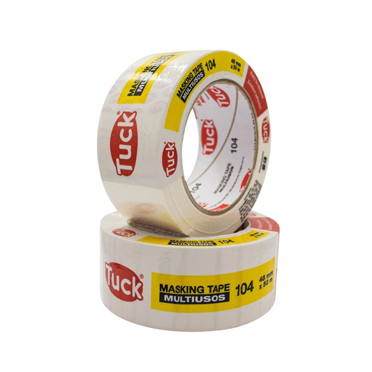 CINTA MASKING TAPE 104 TUK 100403 DE 2" X 50M USO GENERAL, LINEA SUPER ECONOMICA