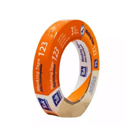 CINTA MASKING TAPE 123 TUK 102302 PARA USO AUTOMOTRIZ DE 1 1/2" X 50M, LINEA SUPER ECONOMICA