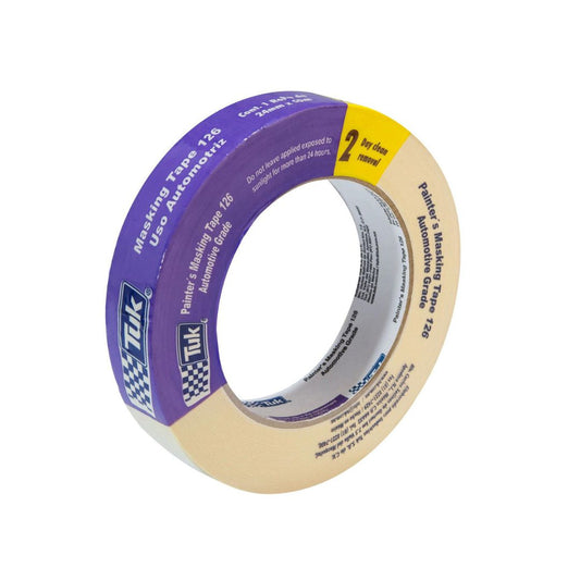 CINTA MASKING TAPE PREMIUM 126 TUK 102601 PARA USO AUTOMOTRIZ DE 1" X 50 M