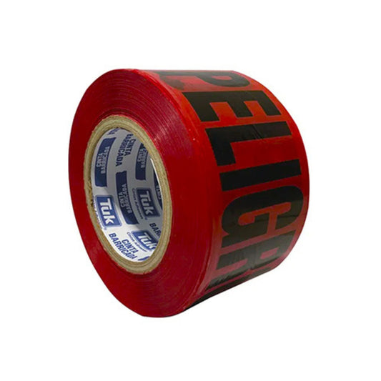 CINTA BARRICADA 520 PELIGRO TUK 352002 COLOR ROJA DE 75 MM X 100 M