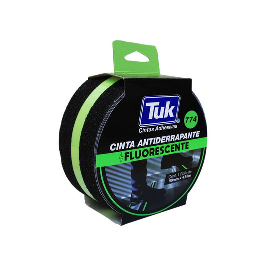 CINTA 774 ANTIDERRAPANTE TUK 457400  FLUORESCENTE DE 2" x 4.57 M