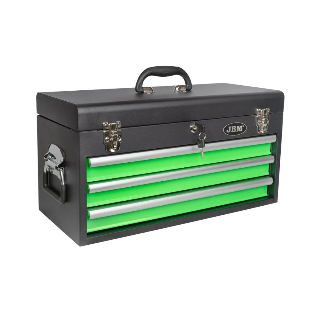 Combo Caja de Herramientas JBM 51600 + Kit de Mecánico Irwin 13" y Brocas Makita | Profesional