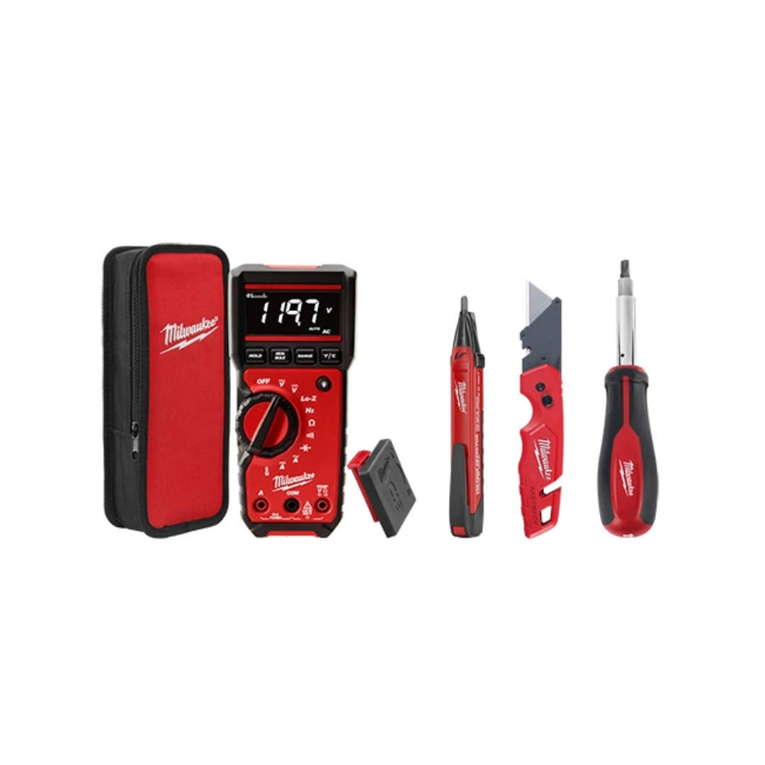 Kit de Electricista Milwaukee 4 Herramientas | Modelo 2220-20 Profesional
