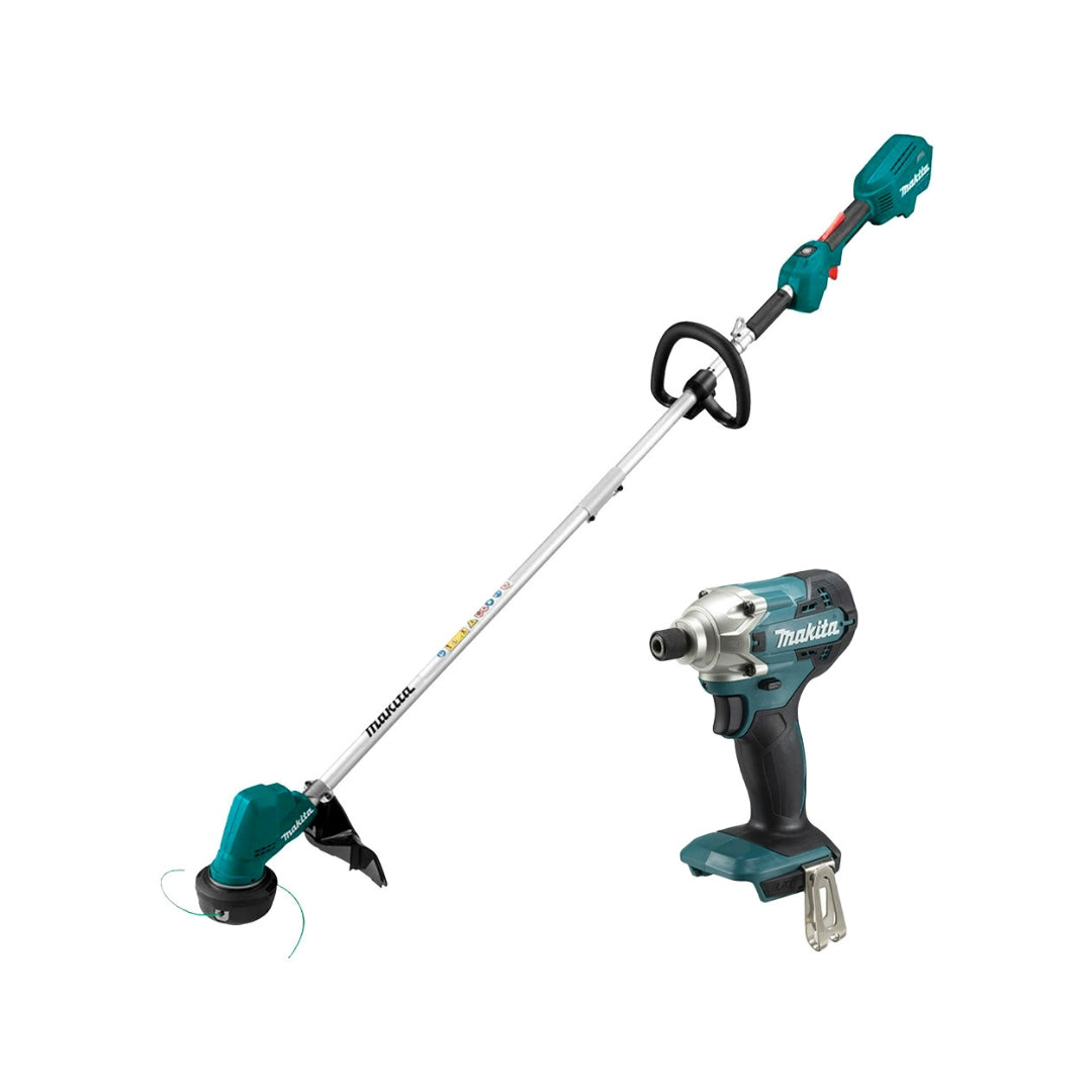 Combo Desbrozadora Makita DUR192LST 18V Sin Carbones + Batería 5Ah | Destornillador Impacto Makita LXT