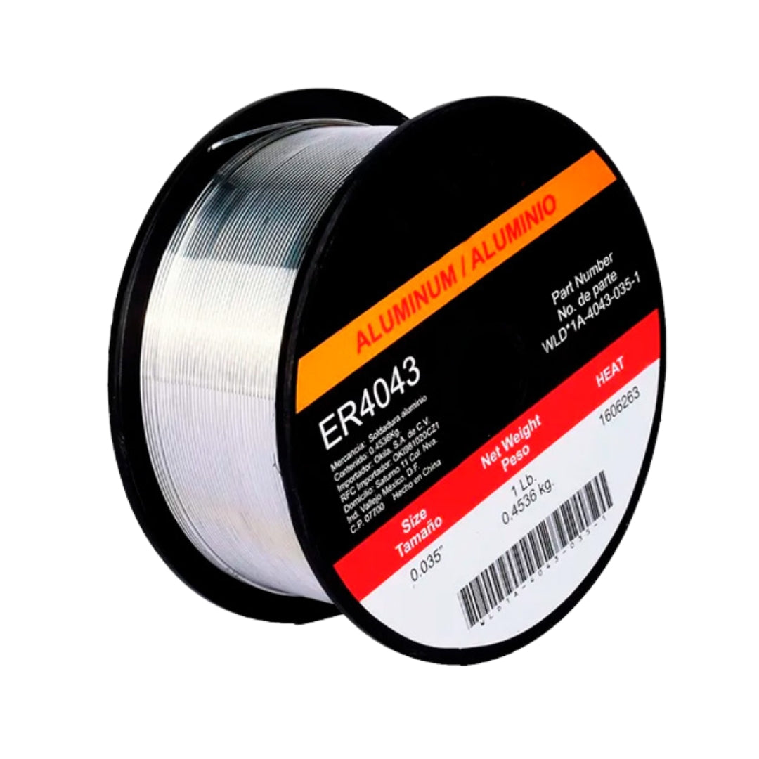 Rollo Microalambre Sólido Redbo 1.0mm | Para Soldar ALUMINIO con GAS (MIG) 0.5kg