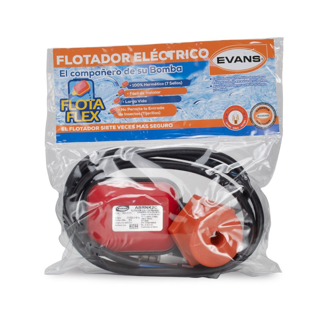 Flotador para Bomba Evans 2 Mts con Contrapeso | Control de Nivel Automático | Modelo ABRNK2C