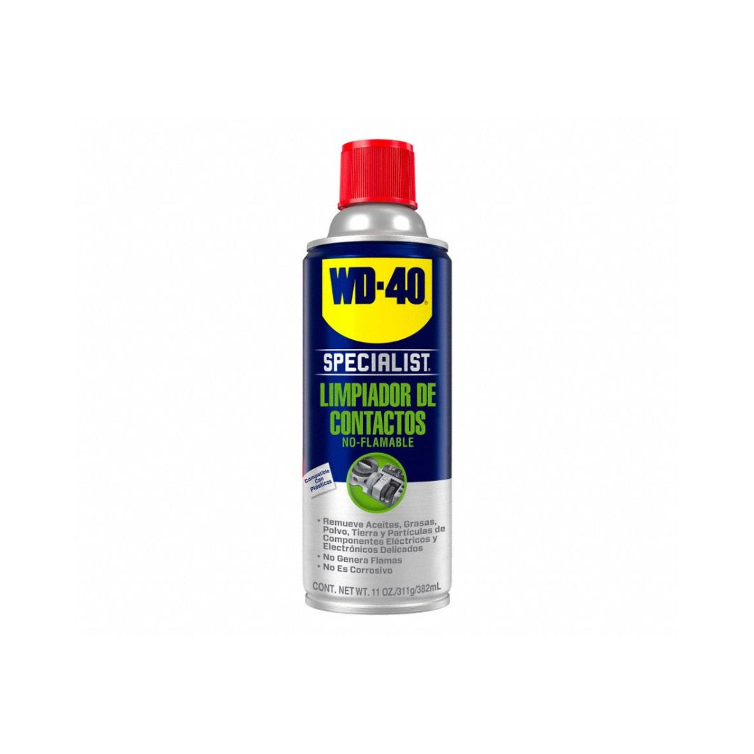 Limpiador de Contactos WD-40 No Flamable 13 Oz | Dieléctrico y de Secado Rápido