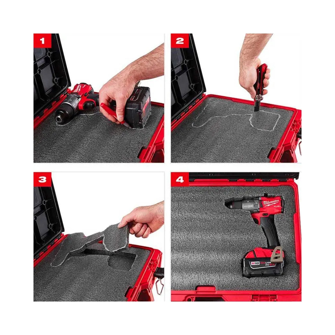 Inserto de espuma personalizable para cajas de herramientas con cajones PACKOUT™ Milwaukee 48-22-8452
