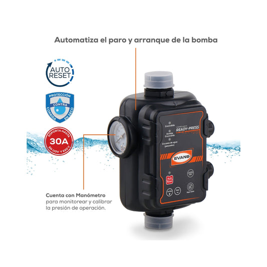 Sistema Integral de Presión EVANS SEP-BP050 – 0.5 HP con Control Press