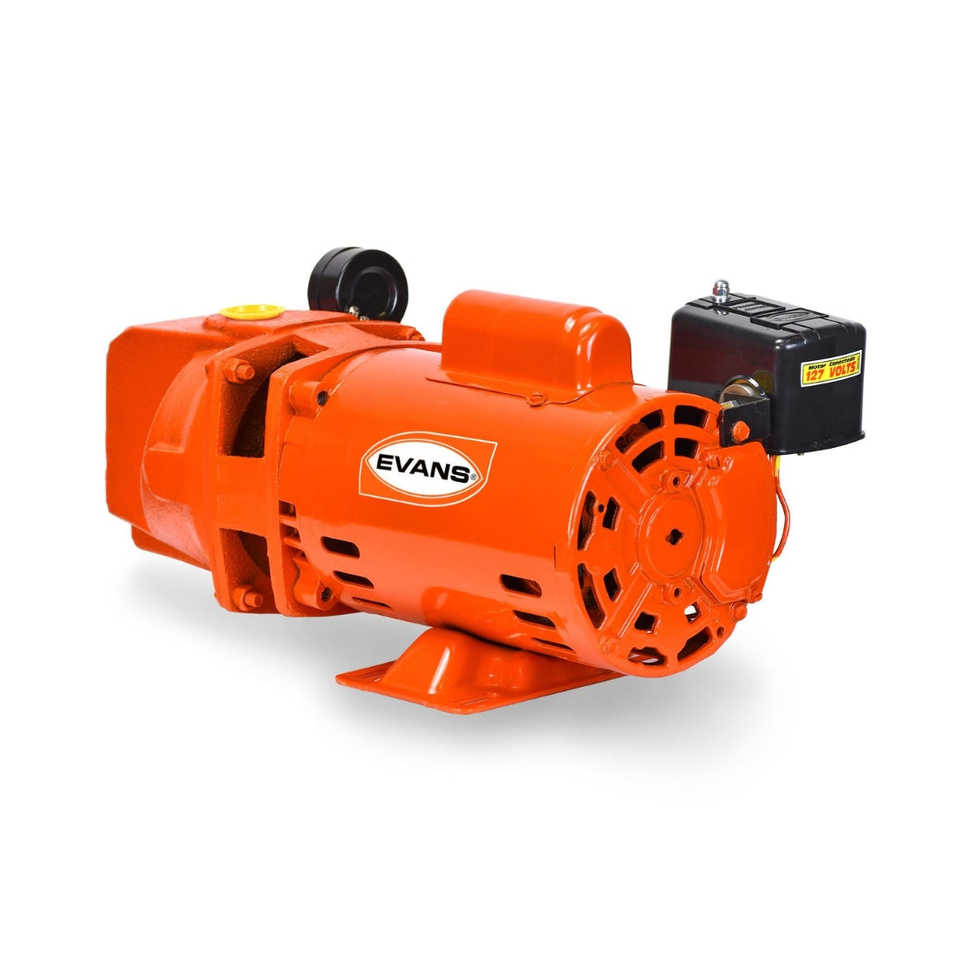 Bomba Jet EVANS JX2ME075E – 3/4 HP, Hierro Gris, Succión 1.25", Descarga 1"