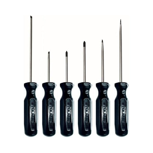 Juego de 6 Desarmadores Tulmex J643-6 con Mango Negro | Uso Profesional