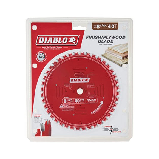 Disco de Sierra Diablo D0840X Freud | 8 1/4" x 40 DPP x 5/8" para Madera con Pastillas de Carburo