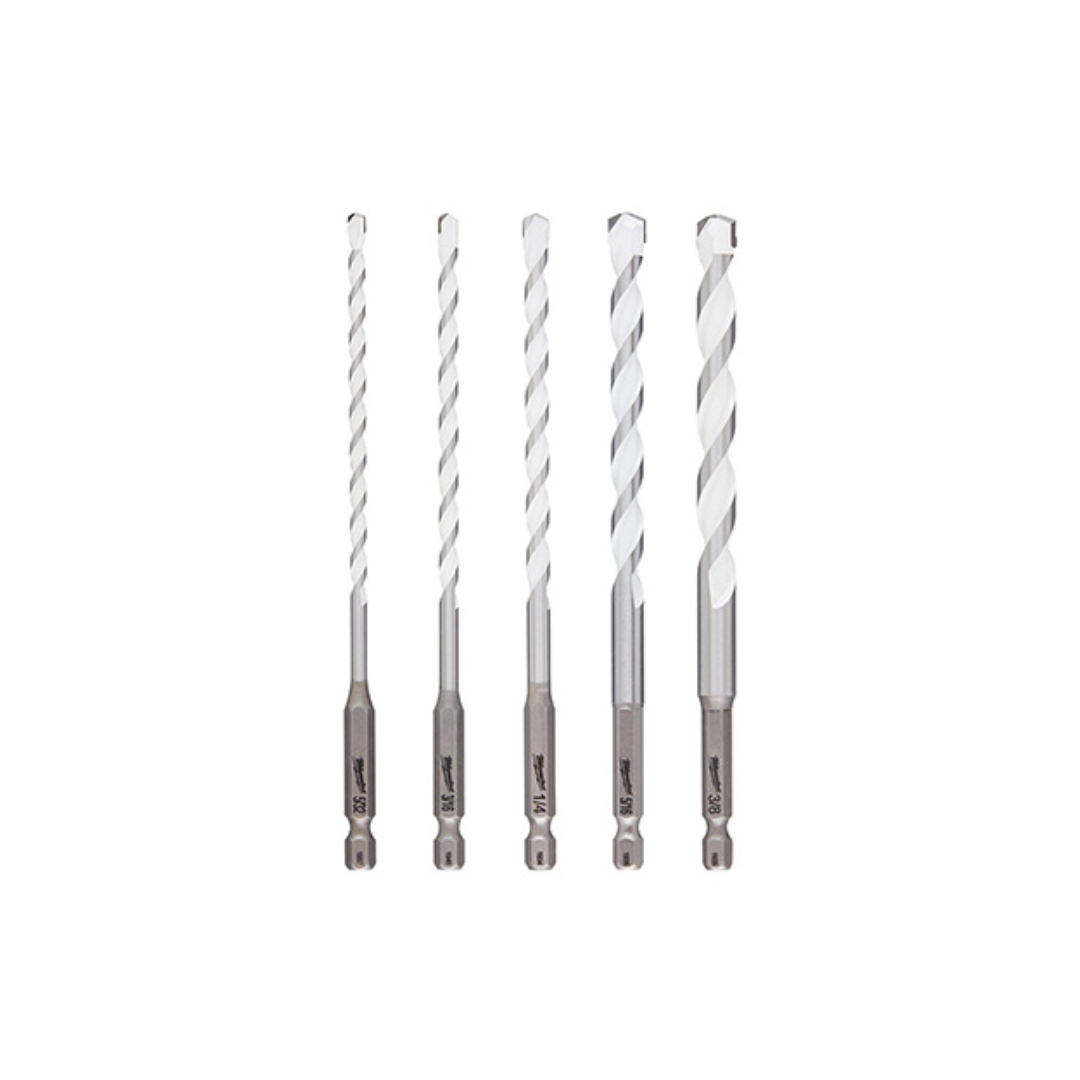 KIT DE BROCAS SHOCKWAVE MILWAUKEE 48-20-8898 CON 5 PIEZAS DE CARBURO