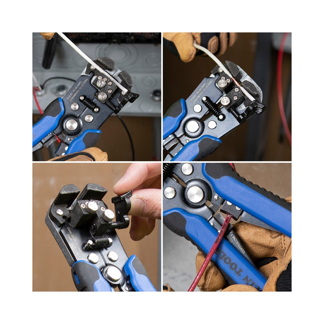 Pinza Pelacables Klein Tools 11061 | Ajuste Automático para Calibres 10–20 AWG Sólido.